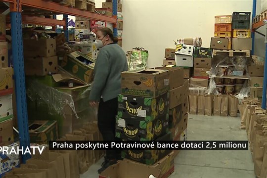 Praha poskytne Potravinové bance dotaci 2,5 milionu