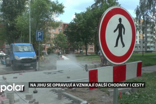 V Ostravě-Jihu se opravují a vznikají další chodníky i cesty