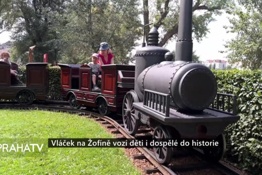 Vláček na Žofíně vozí děti i dospělé do historie