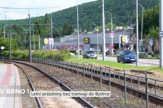 Letní prázdniny bez tramvají do Bystrce