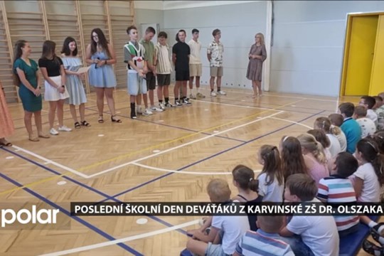 Poslední školní den deváťáků z karvinské ZŠ Dr. Olszaka