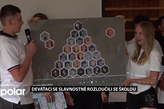 Deváťaci se slavnostně rozloučili se školou