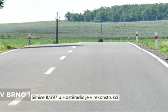 Silnice II/397 u Hostěradic je v rekonstrukci