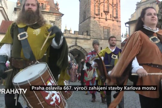 Praha oslavila 667. výročí zahájení stavby Karlova mostu
