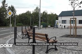 Prostranství před kostelem sv. Josefa ve Slezské Ostravě je dokončeno