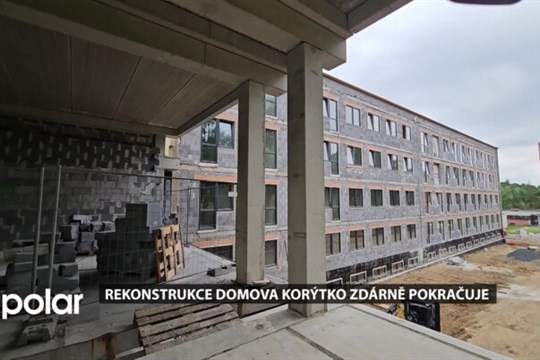 Rekonstrukce Domova Korýtko zdárně pokračuje. Návrat klientů se blíží