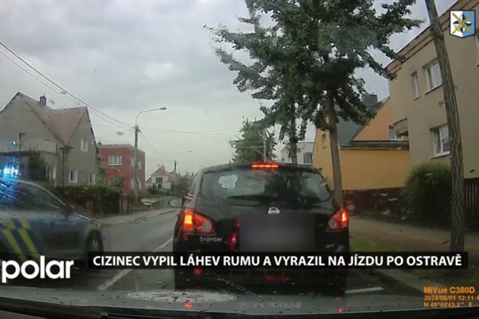 Cizinec vypil láhev a rumu a vyrazil autem po Ostravě. Nyní je bez řidičáku a hrozí mu vězení