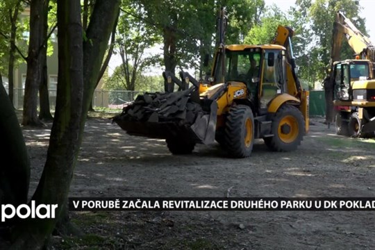 V Ostravě-Porubě začala revitalizace druhého parku u DK Poklad, sloužit bude k aktivnímu odpočinku