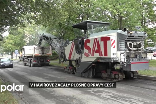 V Havířově začaly plošné opravy cest, práce potrvají do 2. září