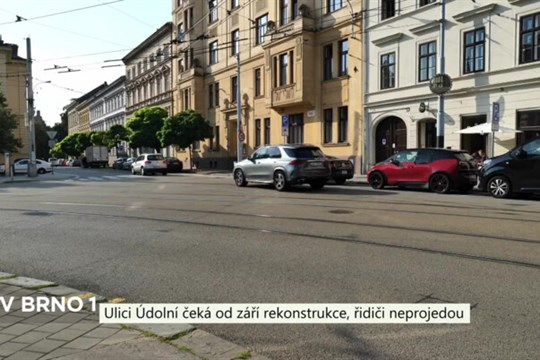 Ulici Údolní čeká od září rekonstrukce, řidiči neprojedou