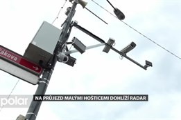 Na průjezd Malými Hošticemi dohlíží radar. Za rychlou jízdu Řidičům hrozí vysoké pokuty i zákaz řízení