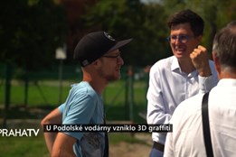 U Podolské vodárny vzniklo 3D graffiti