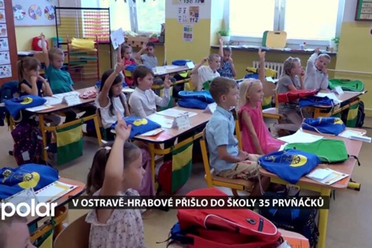 V Ostravě- Hrabové přišlo 35 prvňáčků. Škola jim otevřela dvě třídy