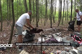 Dobrovolníci uklidili okolí Karvinského moře,  zapojili se i náhodní návštěvníci areálu