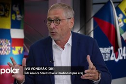 Některé lidské hodnoty se vytrácí díky stranám, které tíhnou k extremistickému spektru, tvrdí  Ivo Vondrák (OK), lídr koalice  Starostové a Osobnosti pro kraj