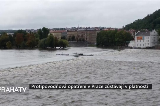 Protipovodňová opatření v Praze zůstávají v platnosti