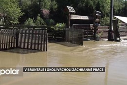 V Jeseníkách pokračuje boj lidí s následky povodní , přehrada Slezská Harta zabránila následkům ještě horším