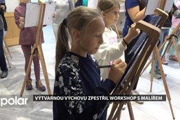 Výtvarnou výchovu zpestřil čeladenským školákům workshop s malířem