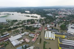 Litovel zasáhly povodně v pondělí v brzkých hodinách