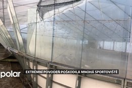 Extrémní povodeň v Opavě poškodila mnohá sportoviště. Zcela zničila náhradní hokejovou halu