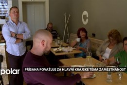 Přísaha považuje za hlavní krajské téma zaměstnanost