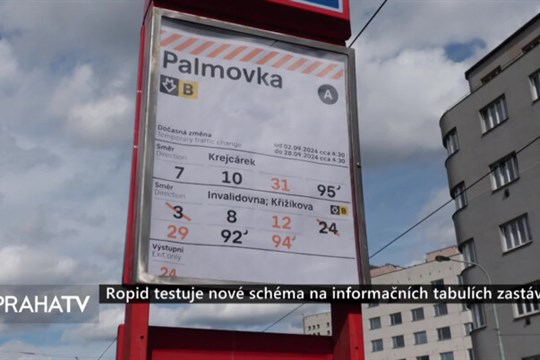 Ropid testuje nové schéma na informačních tabulích zastávek