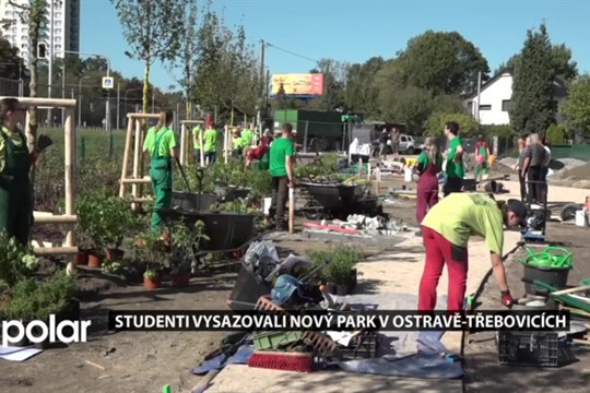 Studenti vysazovali nový park v Ostravě-Třebovicích v rámci soutěže Lipová ratolest