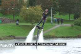 V Praze 13 létali nad Nepomuckým rybníkem