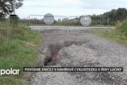 Povodně zničily v Havířově cyklostezku u řeky Lučiny