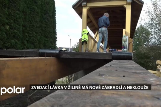 Zvedací lávka přes Jičínku v Žilině má nové zábradlí a neklouže