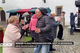 Senioři slavili na nádvoří zámku mezinárodní den, déšť je neodradil