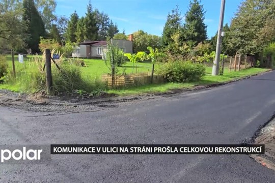 Komunikace v ulici Na Stráni prošla celkovou rekonstrukcí