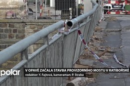 Dopravě v Opavě uleví provizorní most. Vznikne nad vodou poničeným mostem v Ratibořské ulici