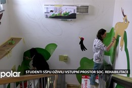 Od návrhu po realizaci. Studenti SŠPU v Opavě oživili vstupní prostor soc. rehabilitace Animy Vivy