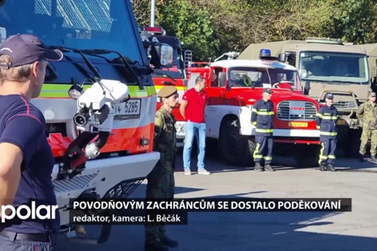 Povodňovým zachráncům se dostalo poděkování za obětavost a nasazení