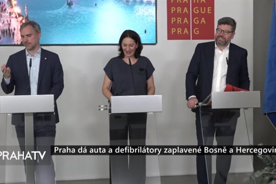 Praha dá auta a defibrilátory zaplavené Bosně a Hercegovině