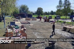 Hraničáři z Karviné obnovují po povodni klubovnu, pomáhat přichází i bývalí členové