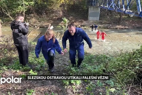 Ostravou utíkali falešní vězni, adrenalinový závod Útěk v řetězech odstartoval na Slezské