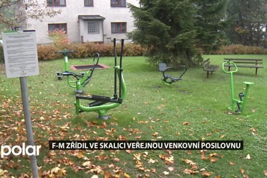 Ve Skalici u Frýdku-Místku je nová veřejná venkovní posilovna