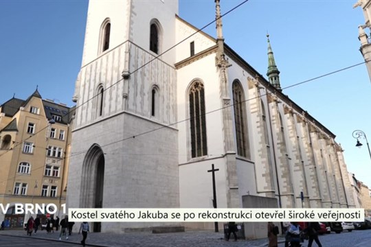 Kostel svatého Jakuba v Brně se po náročné rekonstrukci otevřel široké veřejnosti