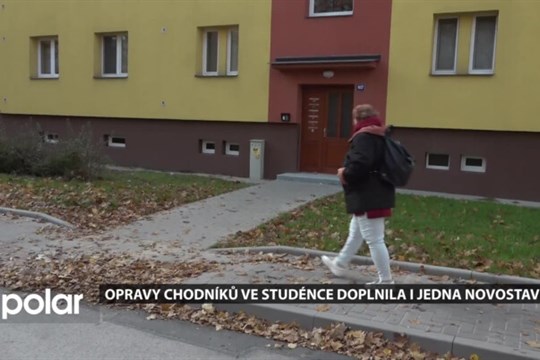 Údržbové opravy chodníků ve Studénce doplnila i jedna novostavba