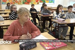 Školáci ze ZŠ F. Hrubína si zajímavou formou připomněli výročí Sametové revoluce