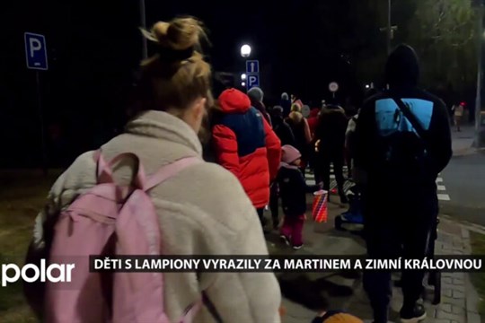 Děti s lampiony vyrazily za svatým Martinem a Zimní královnou