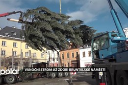 Bruntálské náměstí již zdobí letošní vánoční strom