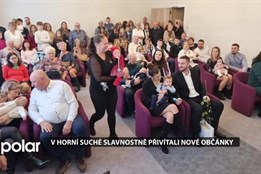 V Horní Suché slavnostně přivítali nové občánky