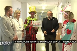 Frýdek-Místek podpořil Klauny z Balónkova, baví děti v nemocnici