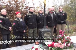 Odwiedzili mogiłę swego bohatera