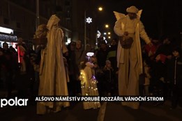 Alšovo náměstí v Porubě rozzářil Vánoční strom