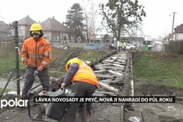 Lávka Novosady přes Jičínku je pryč, nová ji nahradí do půl roku