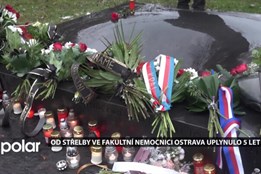 Od střelby ve Fakultní nemocnici Ostrava uplynulo 5 let. U památníku pokládali lidé květiny